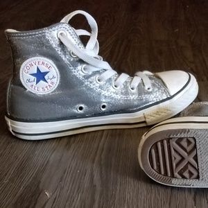 Silver Metallic Youth Converse